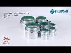 Isolierter EMT-Schraubverbinder aus Stahl mit Stellschraube, Typ 1 Zoll